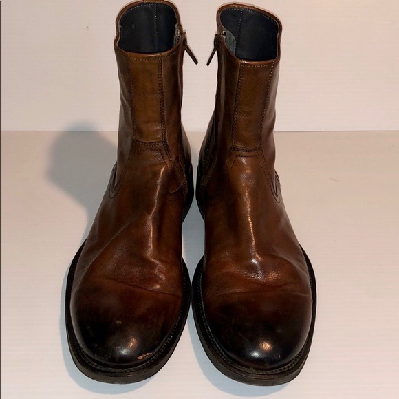 Adam Derrick To Boot New York Chocolate brown ombré Captoe leather boots size 8 - Picture 2 of 9
